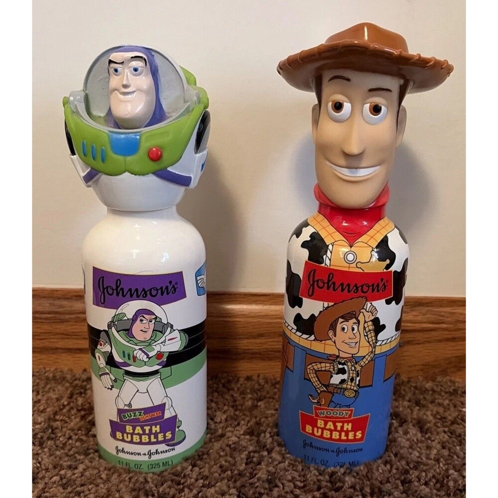 Toy Story Buzz Lightyear and Woody Johnson's Bath Bubbles Sealed New